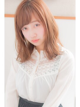 ヘアメイク パッセージノエ 浜田山店(Passage noe) ラフフェミ長め切りっぱなしフレンチボブデザインカラー