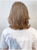 ミルクティーレイヤー_ココアブラウンフリンジウェーブ_ba298513