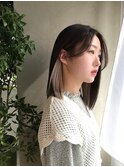 インナーカラー/ぱつっとボブ/イヤリングカラー［南青山］