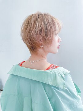 ハピネス 王寺店(Happiness) 大人可愛い ハイトーンショート 奈良ショート ベージュカラー