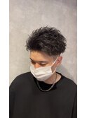 無造作ショート刈り上げアップバング