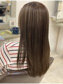 白髪ぼかしハイライトベージュ