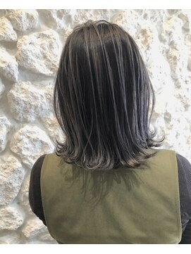 ルア モアナ バイ ヘッドライト 小田原2号店(Lua Moana by HEADLIGHT) #バレイヤージュ#ボブ#グレーアッシュ