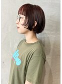 ＃前上がりマッシュボブ＃レッドカラー