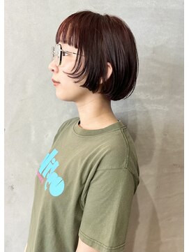 リュバン(Ruban) ＃前上がりマッシュボブ＃レッドカラー