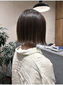 【堂安稚菜】ミニボブ×アッシュベージュ