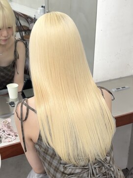 ニコ トウキョウ 渋谷(nico TOKYO) ホワイトブロンドダブルカラーピンクハイトーン韓国レイヤー