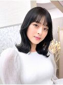 エンドカラー/クラゲヘアー/マレットヘア/前髪カット/顔まわり