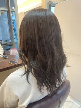 髪質改善/顔周りレイヤーカット/グレージュ[千葉/千葉駅]