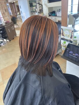 牛若丸ジャパン(Japan) アンブレラカラー　オレンジ×ダークブラウン