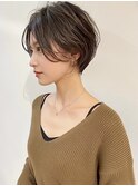 大人可愛い20代30代40代小顔ひし形ハンサムショート丸み