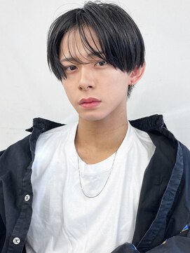 ソアメンズ 渋谷(soar men's) 韓国◎小顔マッシュシースルーバング黒髪ショート