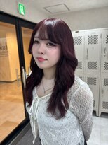 ツキ 横浜店(tuki) 横浜で叶えるディープレッドのロングヘア