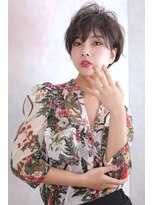 オウル(Owll)&nbsp;大人可愛い黒髪ベリーショート#イルミナカラー＃デジタルパーマ