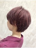 Lee梅田★ショートスタイル×ピンクレッド