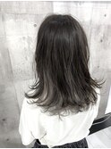 シルバーインナーカラー 暗めグレージュ