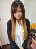 エクステでグラデーション