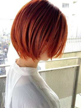 エトワ(ETOWA) 大人ボブ×インナーカラーオレンジ