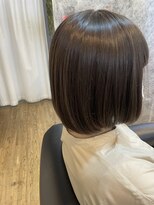 アオゾラヘアー フジサキグウ(AOZORA HAIR FUJISAKIGU) グレージュ×切りっぱボブ