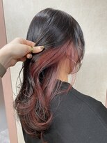 カームバイリコ 学芸大学(calm by liko)&nbsp;ピンクヘア/くすみピンク/インナーカラー/イヤリングカラー