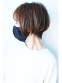 《knit銀座》大人可愛い20代30代40代ショートボブ丸み前下がり