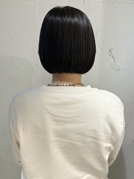 ラミエ バイ メルト 吉祥寺(lamie by melt) "久保田"ミニボブまとまるボブ暗髪ボブ就活カラー