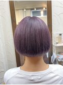 ミニボブ|ハイトーンカラー|ピンクラベンダー|ケアブリーチ