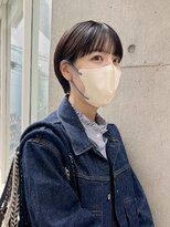 大人かわいいワイドバングショートボブ丸みショート