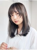 くびレイヤー美髪グレーベージュニュアンスカラー_ba484801