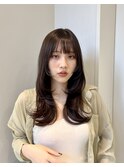 ウェーブヘアニュアンスカラーおしゃれ女子ウルフヘア