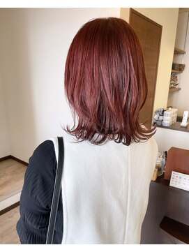 リュンヌ 門前仲町(lune) 切りっぱなしボブハイライトベージュカラーショートレイヤーロブ