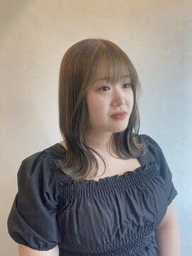 トワ(toi) オリーブベージュ/ブリーチなしダブルカラー/透明感カラー/横浜