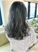 highlightグレージュ／ロング／カールスタイル/たまプラーザ