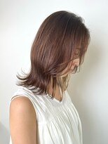 ラヴェストバイフレイスウェル(LOVEST by frace well)&nbsp;くびれレイヤーボブ　イヤリングカラー　こなれミディ