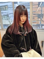 シアー(siar)&nbsp;グラデーションカラー　アンブレラカラー　ロングウルフ