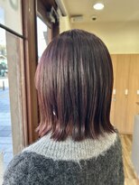 ココカラヘアー ニコ(cococara hair nico)&nbsp;バイオレットピンク/外はねボブ/透明感カラー/イルミナ