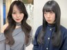 【美容室だから出来る！】ワンカラー＋人毛100％シールエクステ80本￥31000