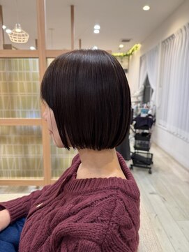 アドラーブル 長岡リップス旭岡店(adorable) 大人美人イメチェン大人丸みボブこなれヘアチェリーブラウン