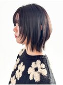 くびれミディ顔周りレイヤー韓国ヘア_ba541052
