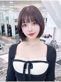 ボブ前髪カット韓国ヘア顔周りレイヤー_F40508
