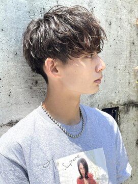 エリマ 横浜西口(elima) 緩めシャドウパーマ横浜西口刈り上げマッシュメンズカットパーマ