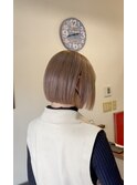 切りっぱなしボブ＊ミルクティーベージュ