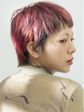 アース 鶴見店(HAIR&MAKE EARTH) ペールレッド&オレンジ×ショート