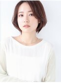 20代30代春カラー◎丸みショートで柔らか質感