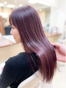 ビーワンヘアー 藤井寺 土師ノ里(B1hair) 艶めきボルドー