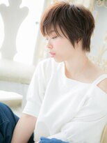大波純一美容室パーティハン&nbsp;メンズライクことりベージュ抜け感ショートa小山20代30代40代