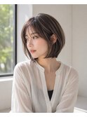  &nbsp;&nbsp;ボブ×白髪ぼかし×ハイライト