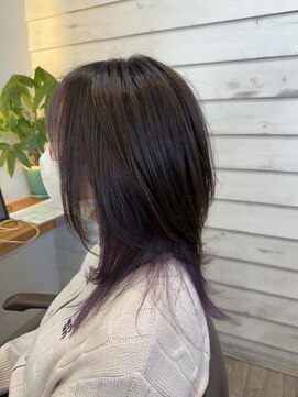 フレリス(FreRis) 裾から見えるインナーカラー【守谷 美容室 インナーカラー】