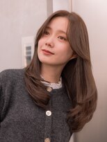ヴィヴィッド オモテサンドウ(ViViD omotesando)&nbsp;大人気！マロンブラウン/重ためセミロングレイヤー/ケア縮毛矯正