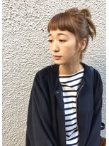 ワイドバング×お団子ヘアアレンジ♪